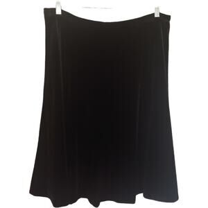 Preston & York Plush Lined Full Velvet Black Mini Skirt